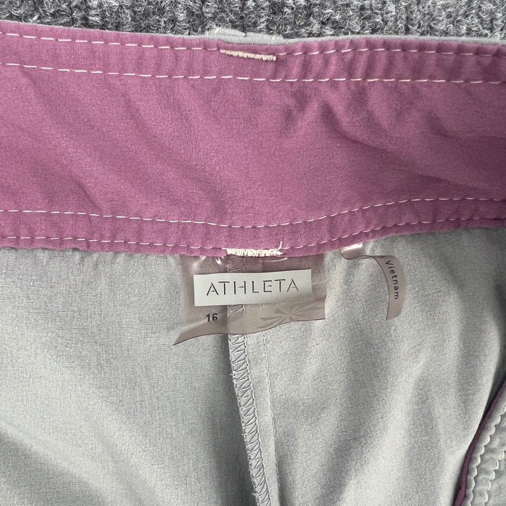 Athleta Skort Women 16 Gray Athletic Preppy Outdoor Casual Travel Gorpwear - Picture 3 of 10